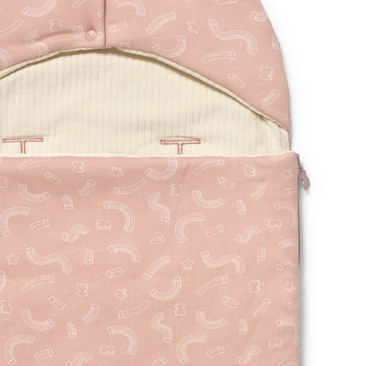 Universal-fit baby footmuff in Arc pink