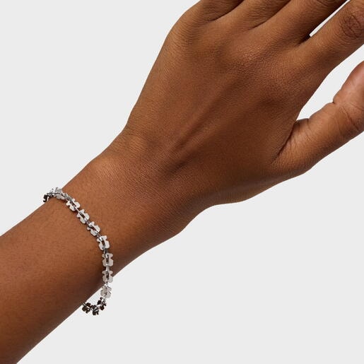 Pulsera cadena de acero con motivos oso Carrusel