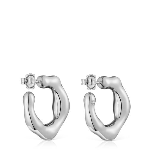 Silver hoop Earrings Tabit