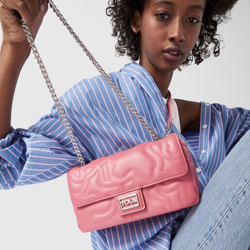 Small fuchsia Kaos Dream Crossbody bag with flap