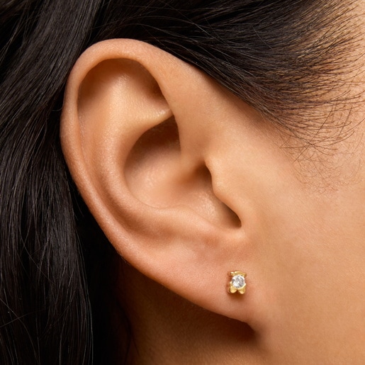 Gold Bear earring with laboratory-grown diamonds TOUS Lili