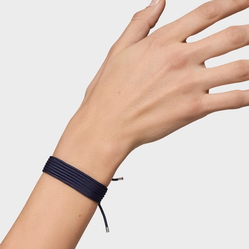 Long blue silver Necklace TOUS Basics