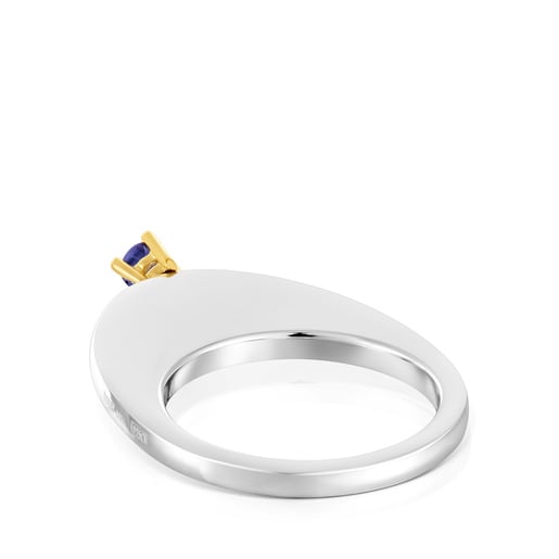 Large oval two-tone Ring with iolite My Other Half