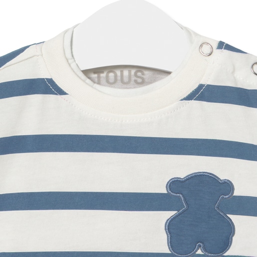 Striped t-shirt in Casual navy blue