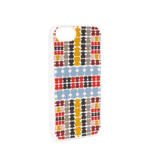 Étui iPhone 6S/7/8 Tartan Rubber jeans et rouge