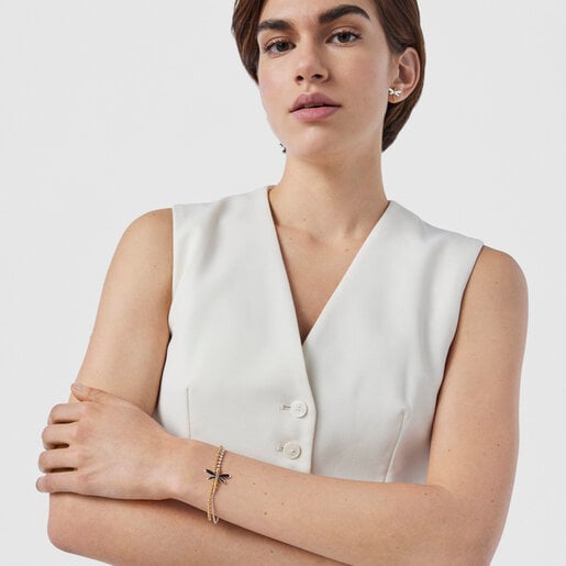 Pulsera Real Mix Bera de Plata y Plata con baño de oro 18 kt sobre plata