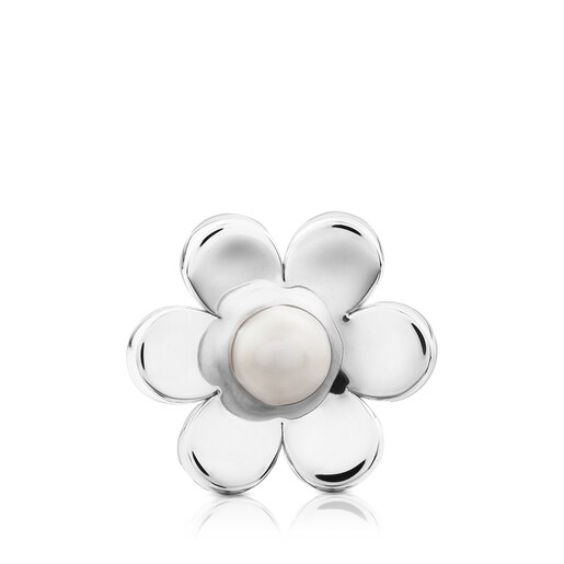 Silver Happy Moments Ring with Pearl