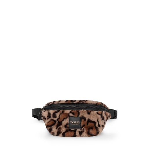 Sac banane Amaya Wild beige et noir