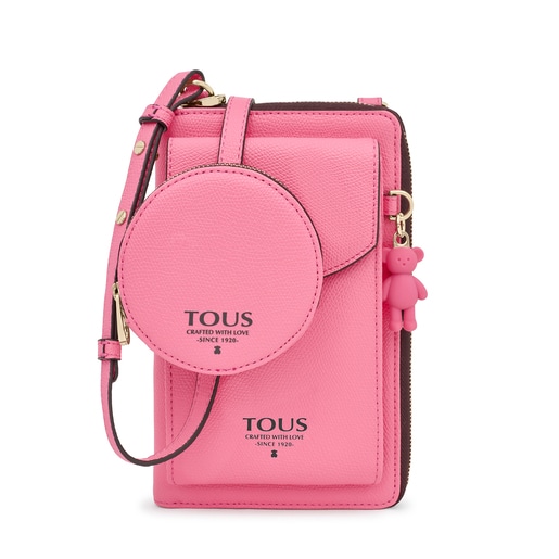 Ροζ κρεμαστό πουγκί για τηλέφωνο TOUS Funny με πορτοφόλι