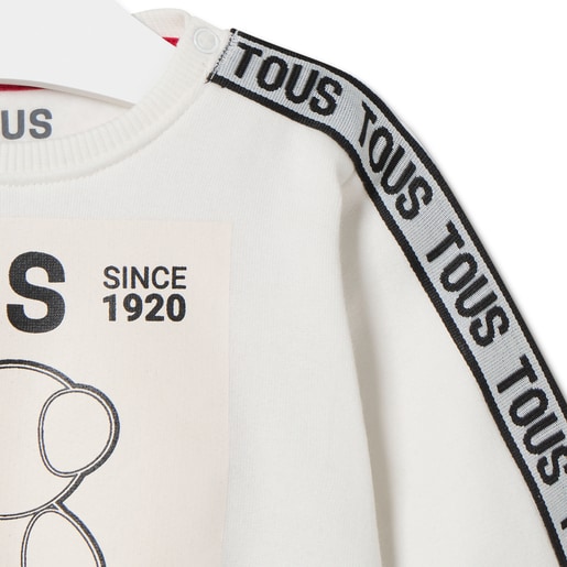 ''TOUS I'm the future'' sweatshirt in Casual ecru