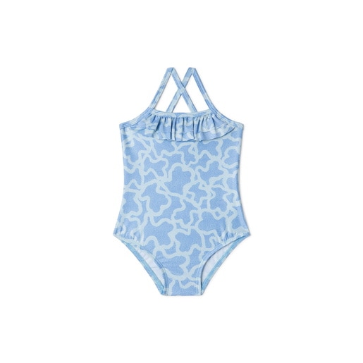 Fato de banho integral de menina Kaos azul