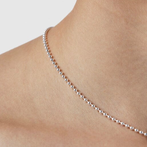 40 cm Silver TOUS Chain Choker with 1.8 mm balls. | TOUS