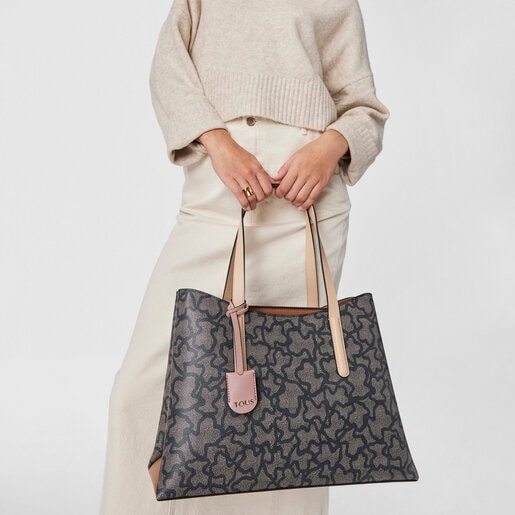 Large Multi Black Kaos Icon Shopping Bag