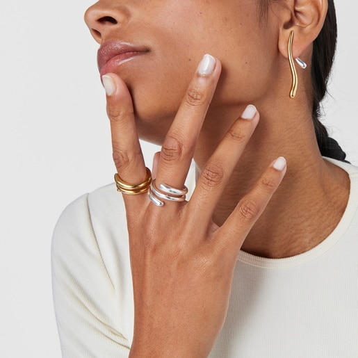 Bague spirale en argent vermeil New Hav