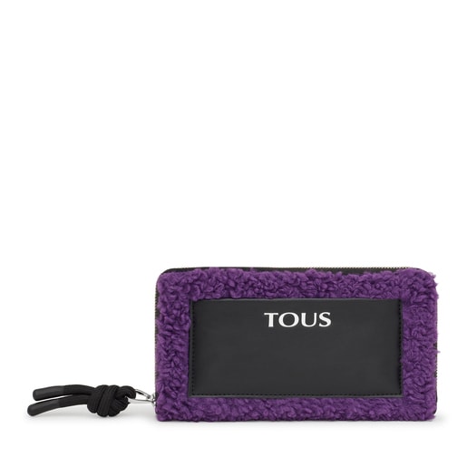 Lilac-colored TOUS Empire Fur Wallet
