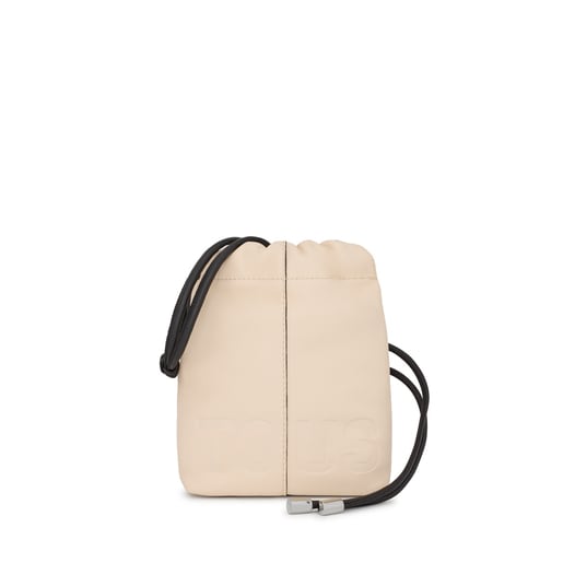 Bolso beige online piel