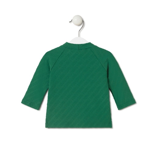 Long-sleeved beach t-shirt in Logo green