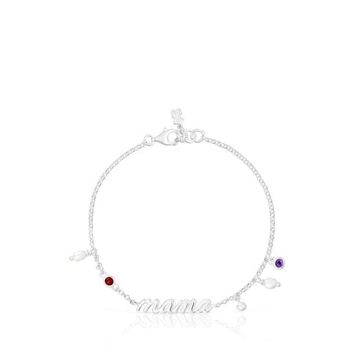 Pulsera Mama de plata, perlas cultivadas y gemas TOUS Mama