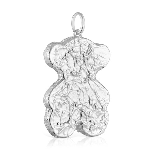 قلادة bonbon كبيرة الحجم مزينة بحلية على شكل دبدوب من الفضة من التشكيلة Sweet Dolls