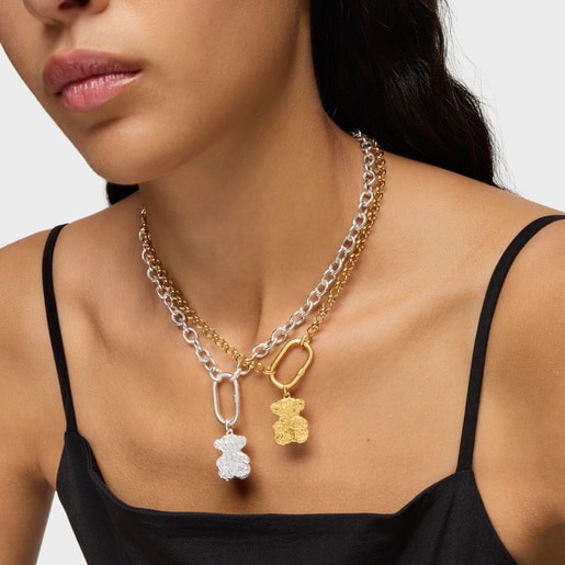 Bear Pendant with 18kt gold plating over silver bonbon Sweet Dolls