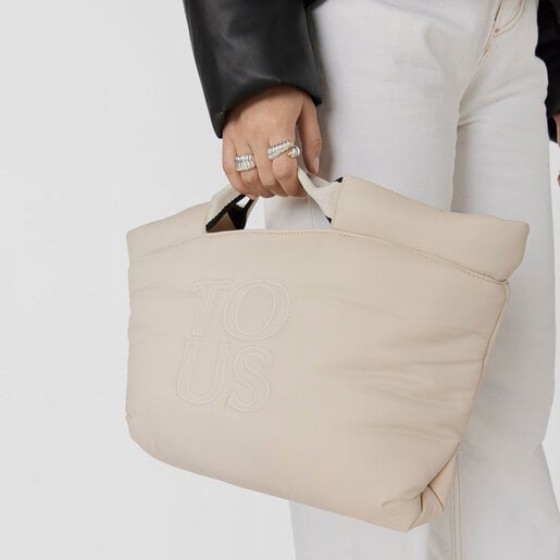 ベージュのミディアムトートバッグ TOUS Balloon Soft