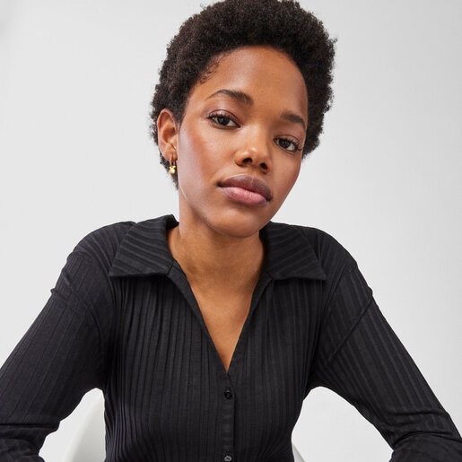 עגילי לואה ורמייל חישוק בשילוב ספירים וירח