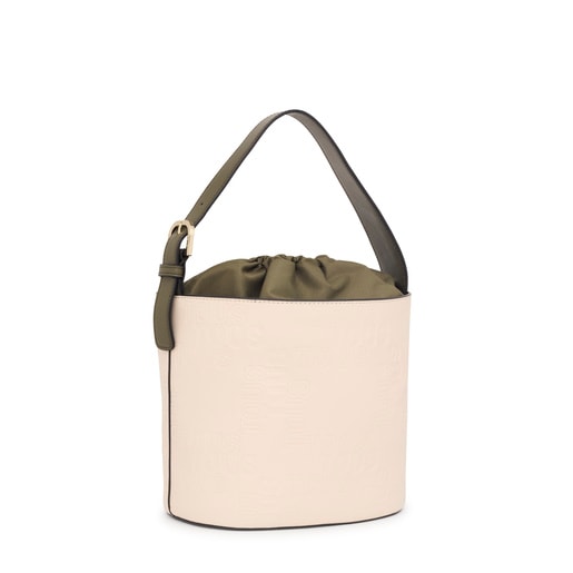 Bucket bag bege e caqui TOUS Nanda