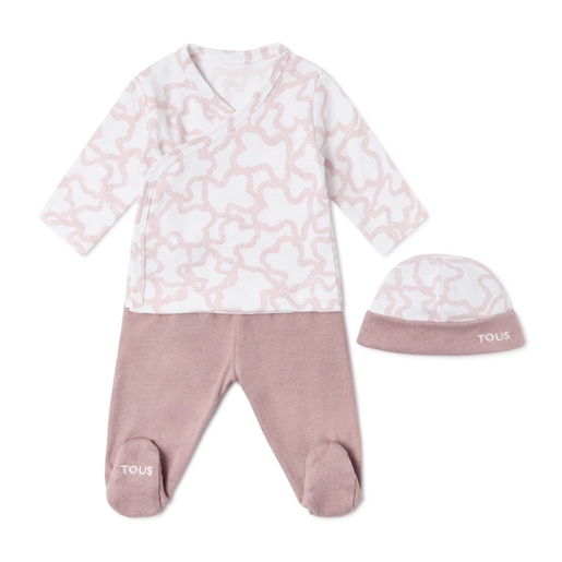 Conjunto de bebé recién nacido Kaos rosa