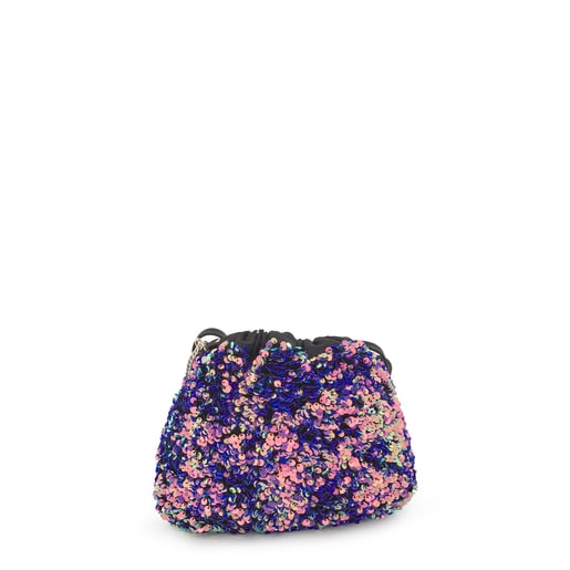 حقيبة دلو Liz صغيرة باللون الأرجواني وألوان متعددة