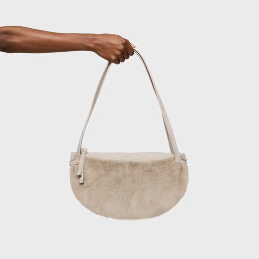 Bolso de hombro topo TOUS Halfmoon