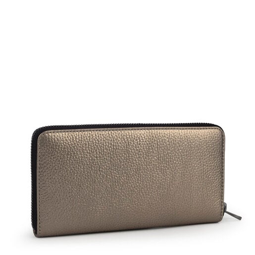 Medium gray Leather New Leissa Wallet | TOUS