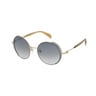 Brązowe okulary przeciwsłoneczne Round Metal