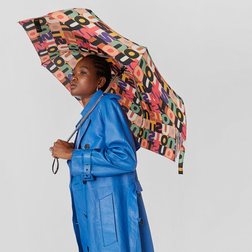 ブラックの折りたたみ傘 TOUS Mimic