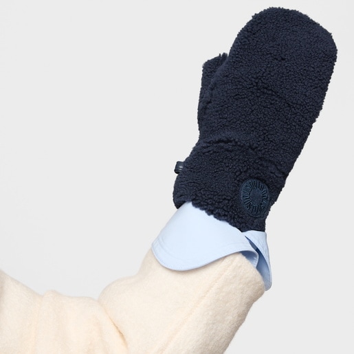 Navy blue Mittens TOUS Faux