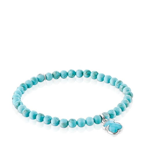 Silver and dyed magnesite TOUS Icon Color bracelet