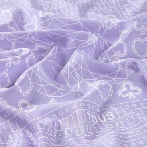 Pañuelo cuadrado pequeño malva TOUS All in Bandana