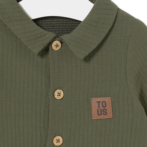 Footless baby playsuit in Green green