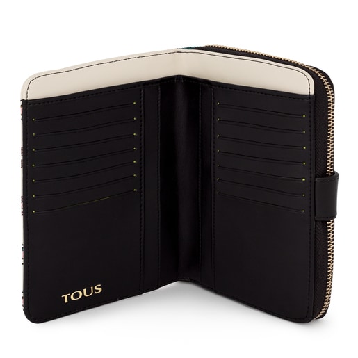 Средний бежево-черный кошелек TOUS Crossroad