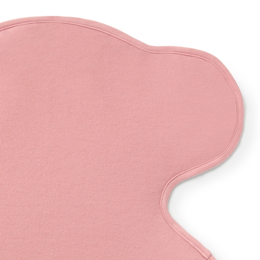 Bear-shaped travel changing mat in Geome pink