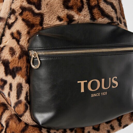 Medium beige and black Amaya Wild Backpack