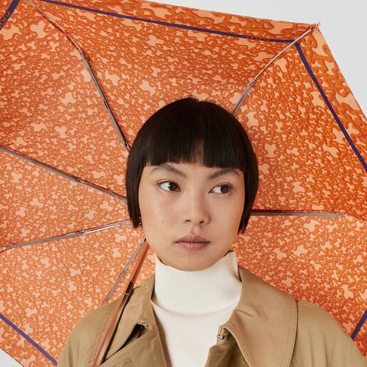 オレンジの折りたたみ傘 Kaos Mini Evolution