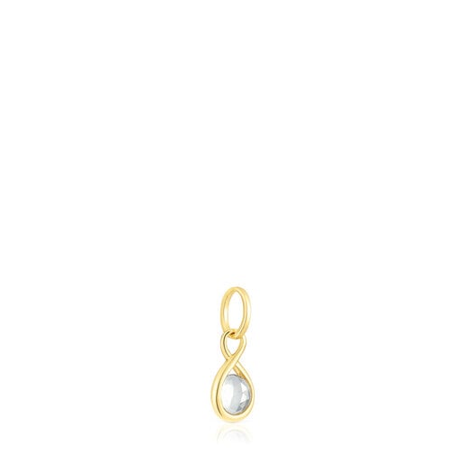 Silver vermeil Pendant with prasiolite Alma Motif | TOUS