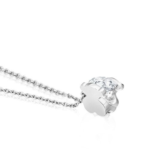 Gargantilla de platino con diamante talla brillante creado en laboratorio 0,50 ct Sweet Diamonds LGD