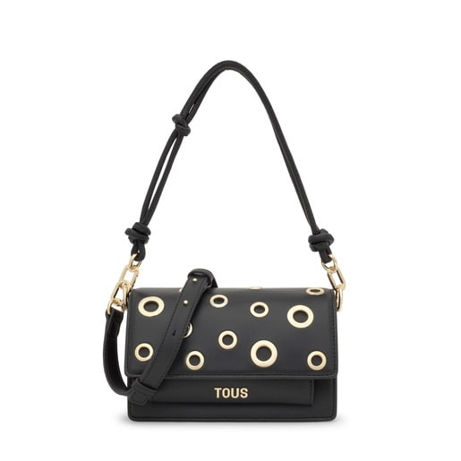 Small black Audree Crossbody bag Eyelets