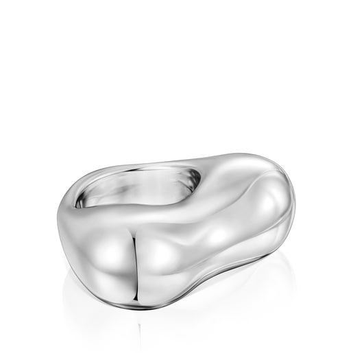Anello in argento bombato a cuore Tabit