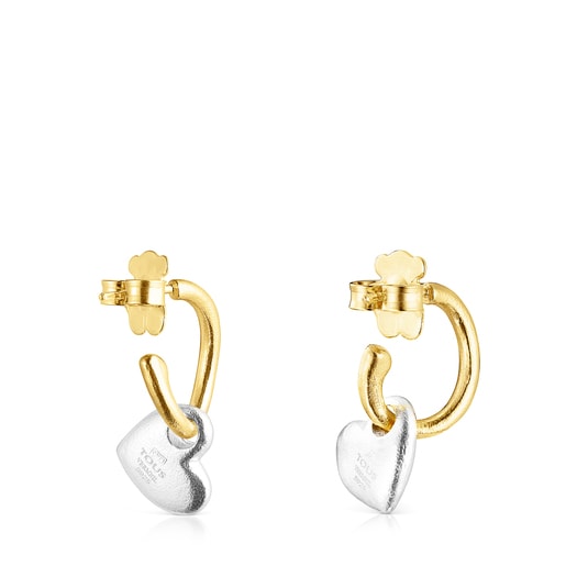 TOUS Two-tone Luah heart Earrings | Westland Mall