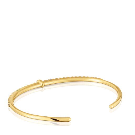 18kt gold-plated silver Bangle with gemstones TOUS Straight