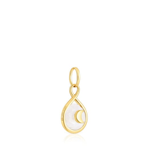 Silver vermeil Reversible pendant with moonstone Alma Motif | TOUS