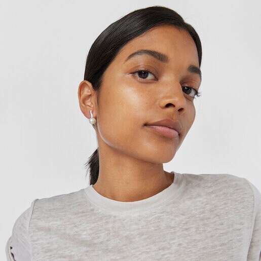 シルバーのピアス Stick