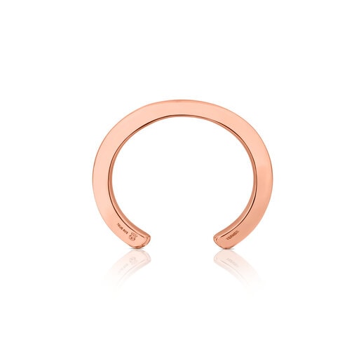 Braçalet amb bany d'or rosa 18 kt sobre plata Warm